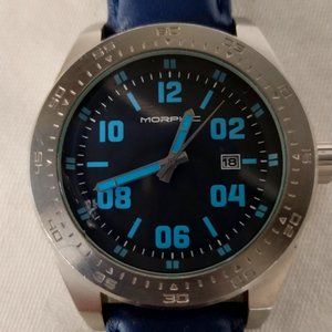 Morphic blue on blue wristwatch